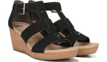 Dr Scholl's Barton Wedge Sandal Barton Wedge Sandal Black Snake | VmMRNixc