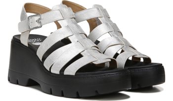 Dr Scholl's Check It Out Wedge Sandal Check It Out Wedge Sandal Silver | NjJv4Ssg