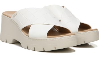 Dr Scholl's Checkin High Wedge Slide Sandal Checkin High Wedge Slide Sandal White | 7zQKx8rp