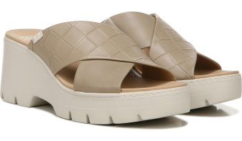 Dr Scholl's Checkin High Wedge Slide Sandal Checkin High Wedge Slide Sandal Taupe | EmD2vTR1