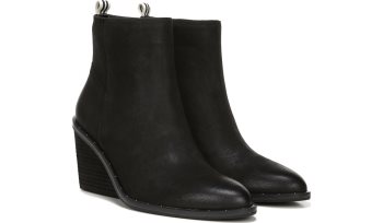 Dr Scholl's Mania Wedge Bootie Mania Wedge Bootie Black | kQ4LOAC0