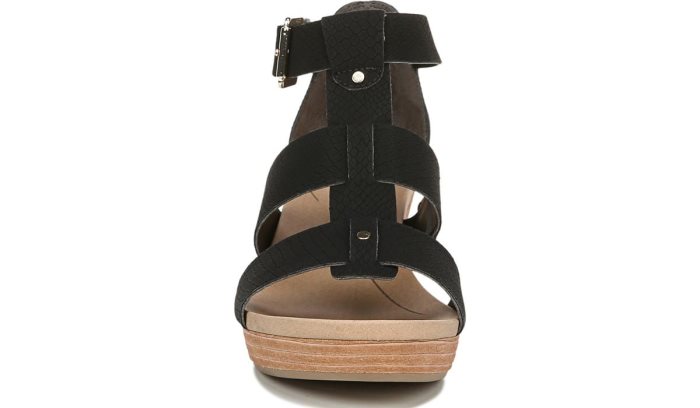 Dr Scholl's Barton Wedge Sandal Barton Wedge Sandal Black Snake | VmMRNixc