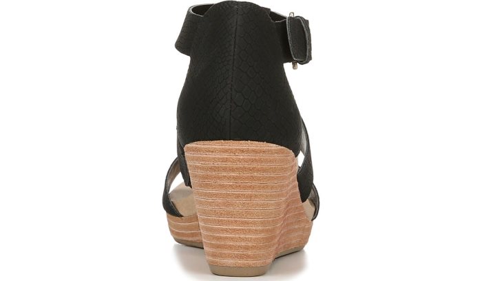 Dr Scholl's Barton Wedge Sandal Barton Wedge Sandal Black Snake | w81DlwH1