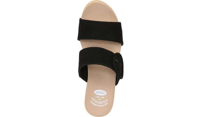 Dr Scholl's Bayside Block Heel Slide Sandal Bayside Block Heel Slide Sandal Black | HugAsWZc