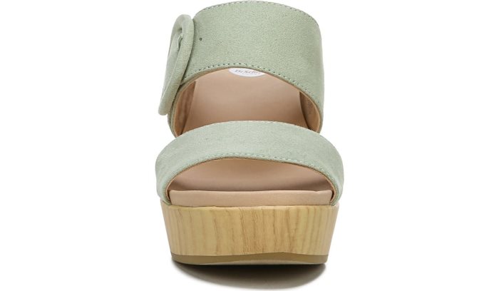 Dr Scholl's Bayside Block Heel Slide Sandal Bayside Block Heel Slide Sandal Pistachio Microfiber | LTYsVevn