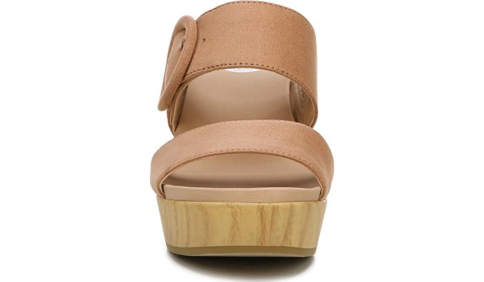 Dr Scholl's Bayside Block Heel Slide Sandal Bayside Block Heel Slide Sandal Brown | chZ9XoVD