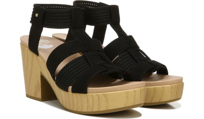 Dr Scholl\'s Blossom Block Heel Sandal Blossom Block Heel Sandal Black | 3ok8R8Hx