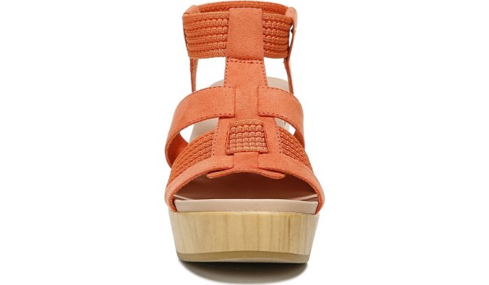 Dr Scholl's Blossom Block Heel Sandal Blossom Block Heel Sandal Coral Gold | IhXVtLRr