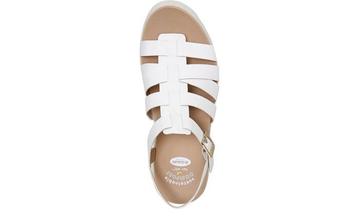 Dr Scholl's Check It Out Wedge Sandal Check It Out Wedge Sandal White | lPpile9T