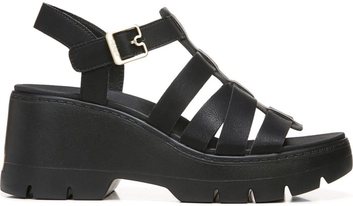 Dr Scholl's Check It Out Wedge Sandal Check It Out Wedge Sandal Black | vOoknrUt