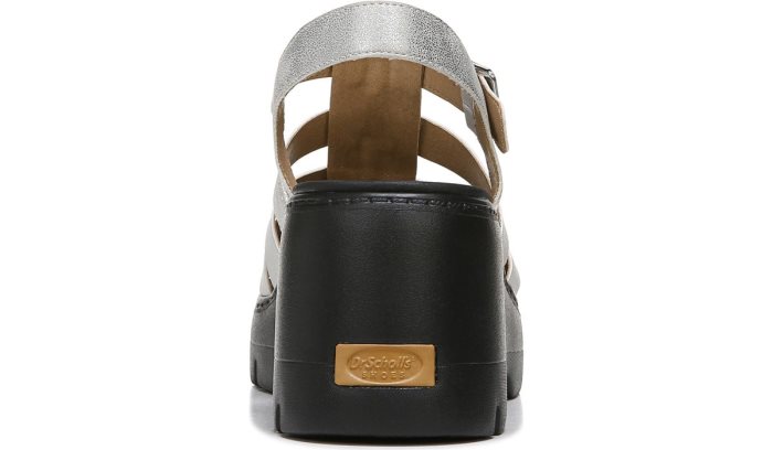 Dr Scholl's Check It Out Wedge Sandal Check It Out Wedge Sandal Silver | voyipXsn