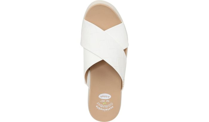 Dr Scholl's Checkin High Wedge Slide Sandal Checkin High Wedge Slide Sandal White | 7zQKx8rp