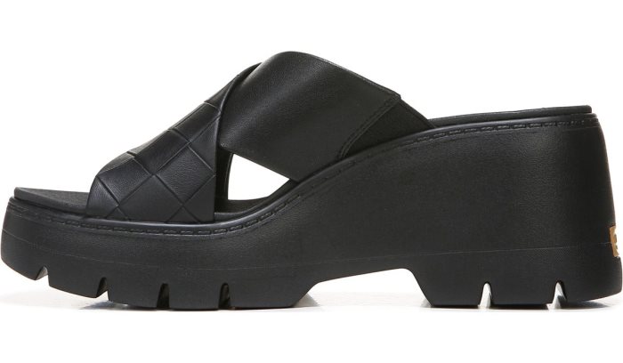 Dr Scholl's Checkin High Wedge Slide Sandal Checkin High Wedge Slide Sandal Black | 81LG7SMX