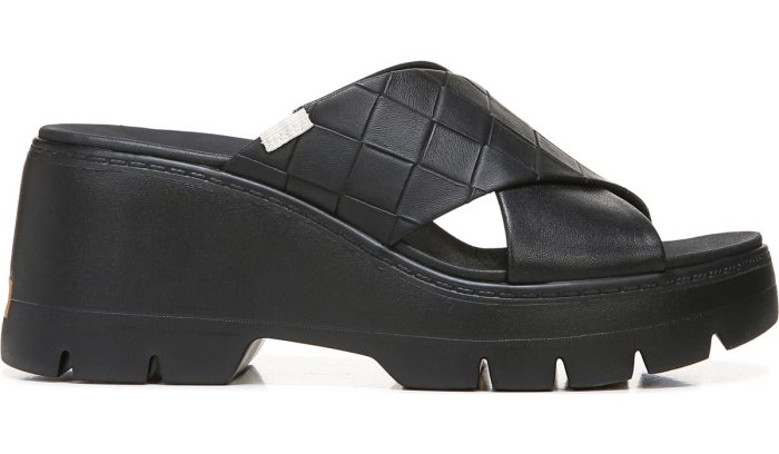 Dr Scholl's Checkin High Wedge Slide Sandal Checkin High Wedge Slide Sandal Black | Sr7zWJbq