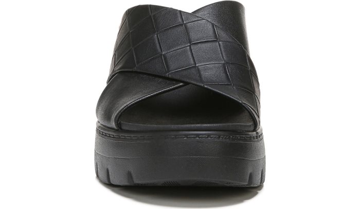 Dr Scholl's Checkin High Wedge Slide Sandal Checkin High Wedge Slide Sandal Black | YWGH4AgS