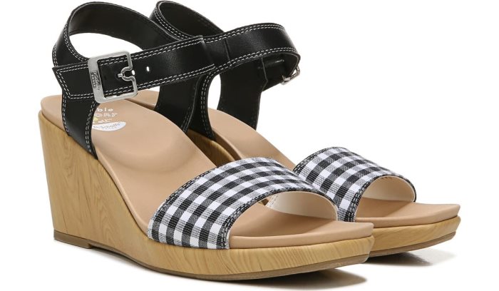 Dr Scholl\'s Glimmer Wedge Sandal Glimmer Wedge Sandal Black | KYYKfonT