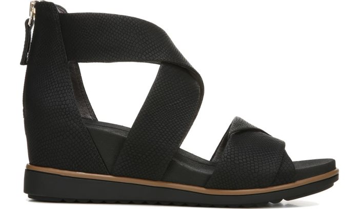 Dr Scholl's Golden Hour Gladiator Sandal Golden Hour Gladiator Sandal Black Snake | JDMhPakK