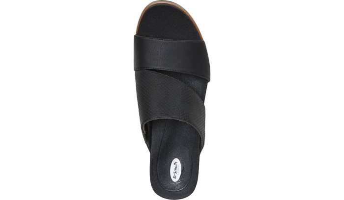 Dr Scholl's Goldie Wedge Slide Sandal Goldie Wedge Slide Sandal Black | XL97xDbn