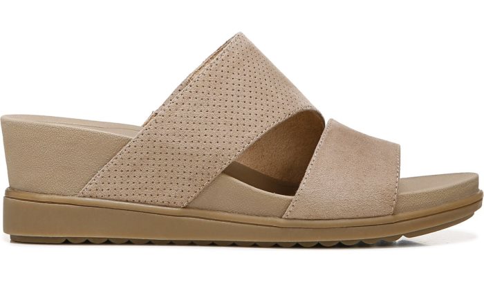 Dr Scholl's Goldie Wedge Slide Sandal Goldie Wedge Slide Sandal Taupe | oxX4hnQy