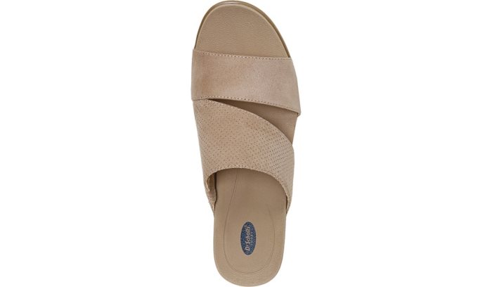 Dr Scholl's Goldie Wedge Slide Sandal Goldie Wedge Slide Sandal Taupe | oxX4hnQy