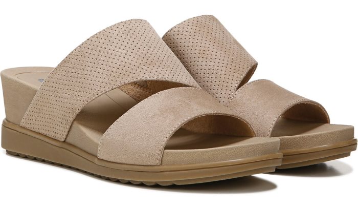 Dr Scholl\'s Goldie Wedge Slide Sandal Goldie Wedge Slide Sandal Taupe | oxX4hnQy