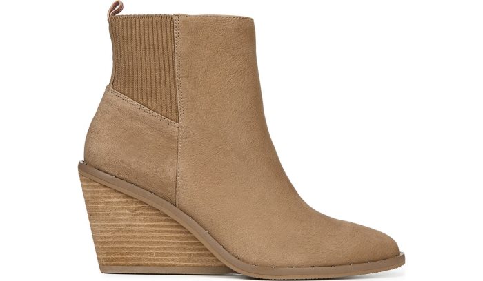 Dr Scholl's Mania Wedge Bootie Mania Wedge Bootie Toasted Coconut Leather | mDyFPeBv