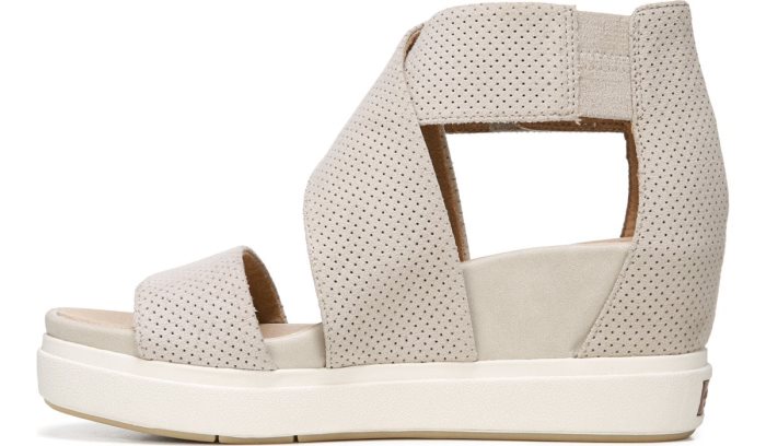 Dr Scholl's Sheena Wedge Sandal Sheena Wedge Sandal Oyster Microfiber | pIGht1xh